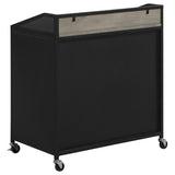 Arlette 2-door Mobile Home Bar Wine Cabinet Sandy Black - 183476