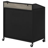 Arlette 2-door Mobile Home Bar Wine Cabinet Sandy Black - 183476