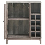 Cheyenne 2-door Home Bar Wine Cabinet Weathered Acacia - 183600