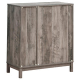 Cheyenne 2-door Home Bar Wine Cabinet Weathered Acacia - 183600