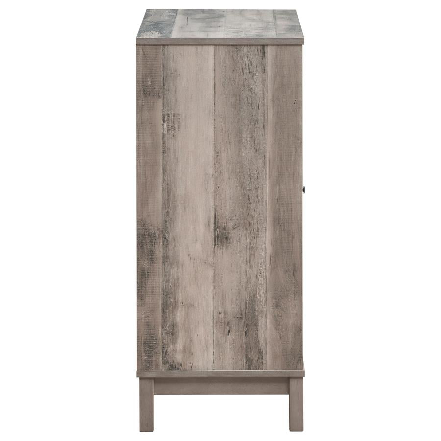 Cheyenne 2-door Home Bar Wine Cabinet Weathered Acacia - 183600