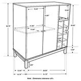 Cheyenne 2-door Home Bar Wine Cabinet Weathered Acacia - 183600