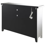 Melinda 2-door LED Mirrored Wine Storage Bar Cabinet Silver - 183627