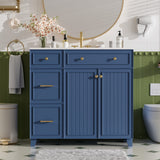 Bathroom Vanity With Sink, Soft Close Doors, Adjustable Shelves
