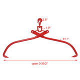 Heavy Duty Log Lifting Tongs Grapple Timber Claw - Red