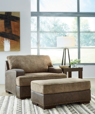 Alesbury Sofa, Oversized Chair, Swivel Chair and Ottoman - 18704U2