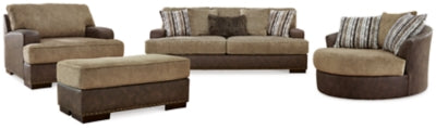 Alesbury Sofa, Oversized Chair, Swivel Chair and Ottoman - 18704U2
