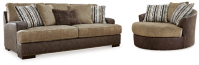 Alesbury Sofa and Oversized Swivel Accent Chair - 18704U5