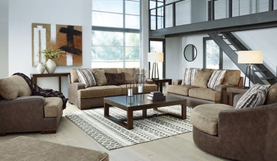 Alesbury Sofa and Oversized Swivel Accent Chair - 18704U5