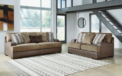 Alesbury Sofa, Loveseat, Oversized Chair and Ottoman - 18704U4