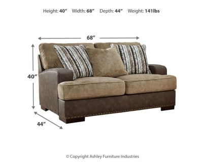Alesbury Sofa, Loveseat, Oversized Chair and Ottoman - 18704U4