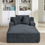 Oversized Chaise Lounge Chair Indoor For Living Room - Dark Gray