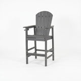 Bar Height Adirondack Chair With Cup Holder And Armrests