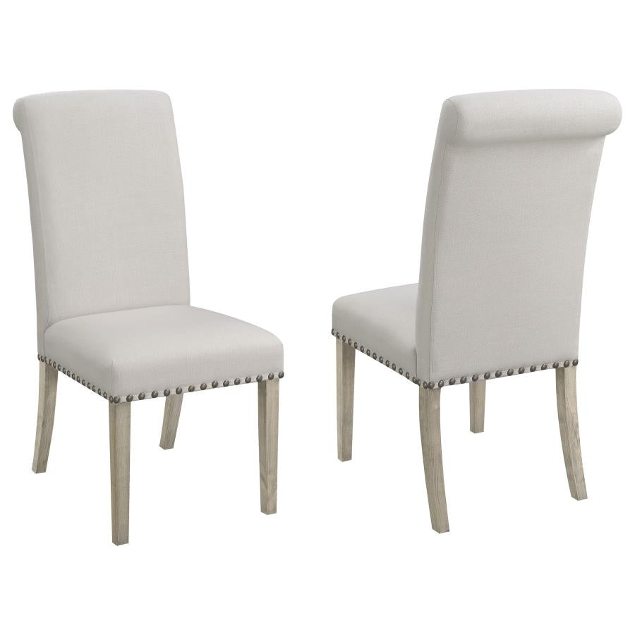 Salem Fabric Upholstered Dining Side Chair Beige (Set of 2) - 190152