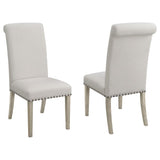 Salem Fabric Upholstered Dining Side Chair Beige (Set of 2) - 190152