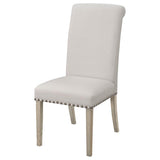 Salem Fabric Upholstered Dining Side Chair Beige (Set of 2) - 190152