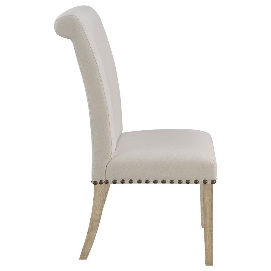 Salem Fabric Upholstered Dining Side Chair Beige (Set of 2) - 190152