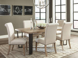 Salem Fabric Upholstered Dining Side Chair Beige (Set of 2) - 190152