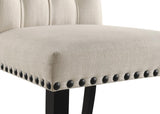 Alana Fabric Upholstered Dining Side Chair Beige (Set of 2) - 190162