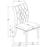 Alana Fabric Upholstered Dining Side Chair Beige (Set of 2) - 190162