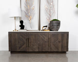 Dennis 3-door Marble Top Sideboard Buffet Tobacco Grey - 190655