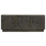Dennis 3-door Marble Top Sideboard Buffet Tobacco Grey - 190655