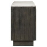 Dennis 3-door Marble Top Sideboard Buffet Tobacco Grey - 190655