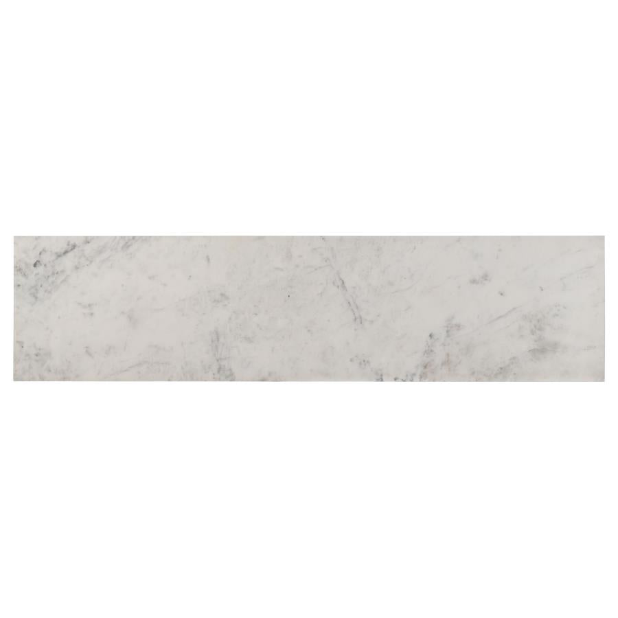 Dennis 3-door Marble Top Sideboard Buffet Tobacco Grey - 190655