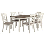 Fortress 7-piece Rectangular Dining Set Vintage Vanilla - 190721