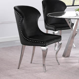 Cheyanne Upholstered Dining Side Chair Black (Set of 2) - 190742