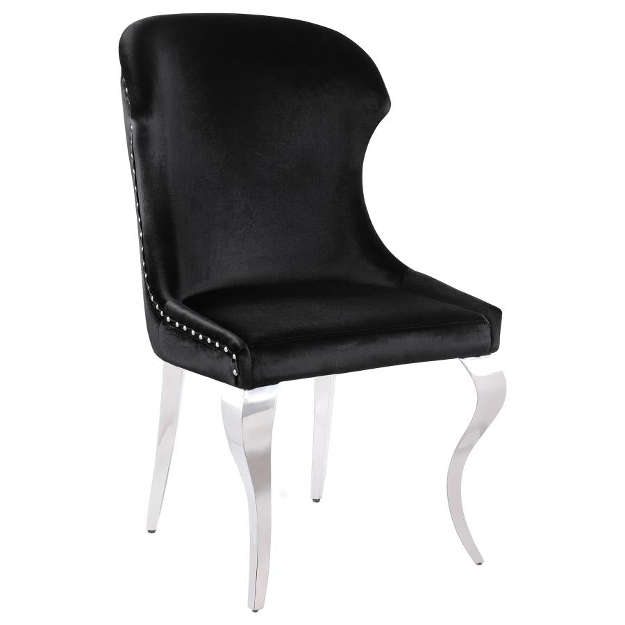 Cheyanne Upholstered Dining Side Chair Black (Set of 2) - 190742