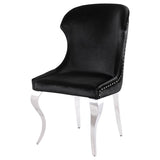 Cheyanne Upholstered Dining Side Chair Black (Set of 2) - 190742