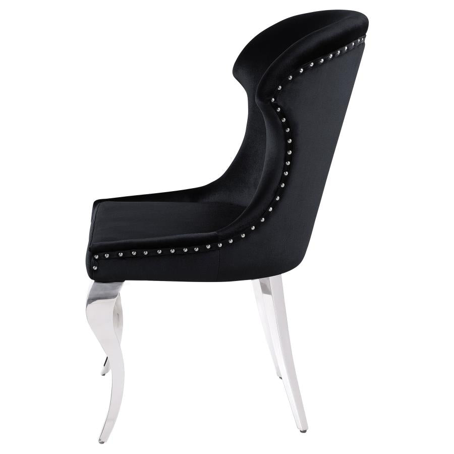 Cheyanne Upholstered Dining Side Chair Black (Set of 2) - 190742