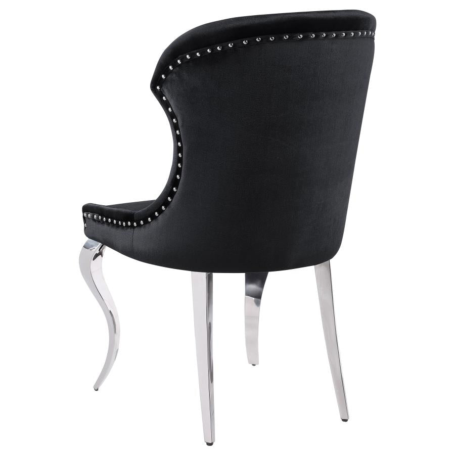 Cheyanne Upholstered Dining Side Chair Black (Set of 2) - 190742