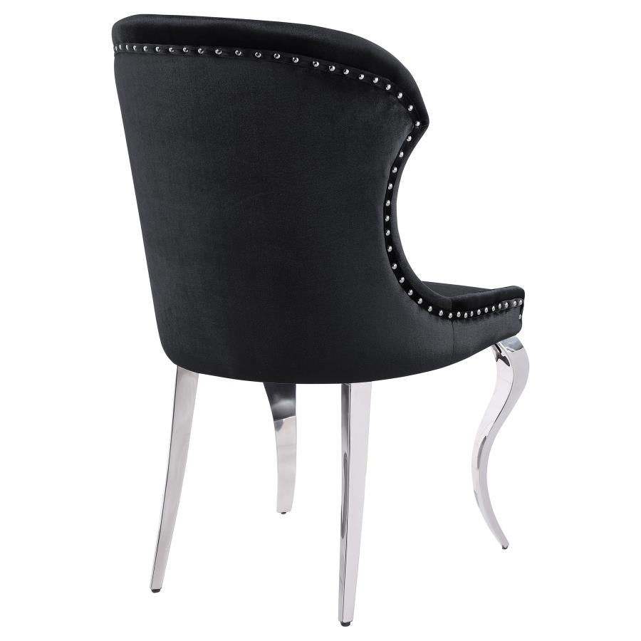 Cheyanne Upholstered Dining Side Chair Black (Set of 2) - 190742