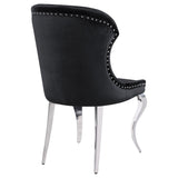 Cheyanne Upholstered Dining Side Chair Black (Set of 2) - 190742