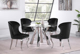 Cheyanne Upholstered Dining Side Chair Black (Set of 2) - 190742
