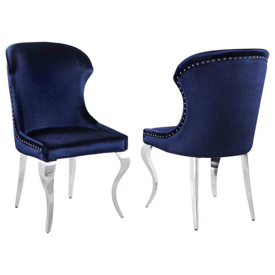 Cheyanne Upholstered Dining Side Chair Ink Blue (Set of 2) - 190745