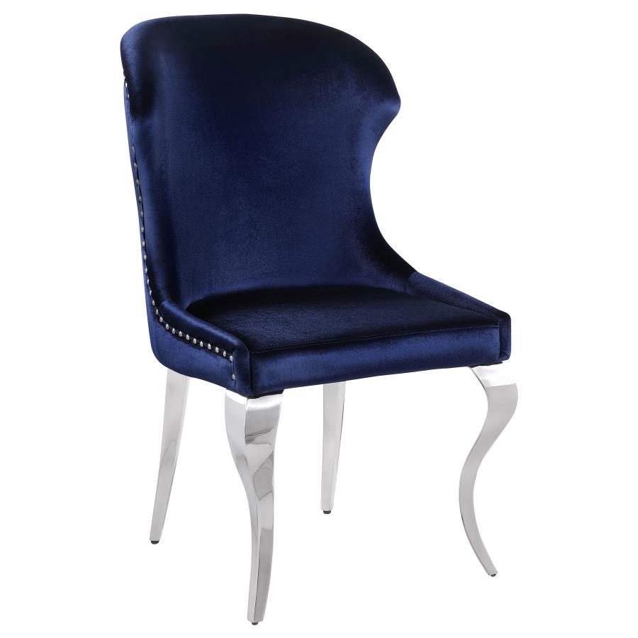 Cheyanne Upholstered Dining Side Chair Ink Blue (Set of 2) - 190745