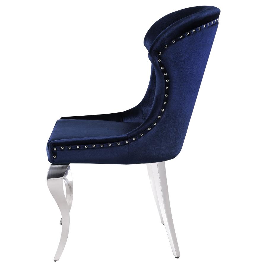 Cheyanne Upholstered Dining Side Chair Ink Blue (Set of 2) - 190745