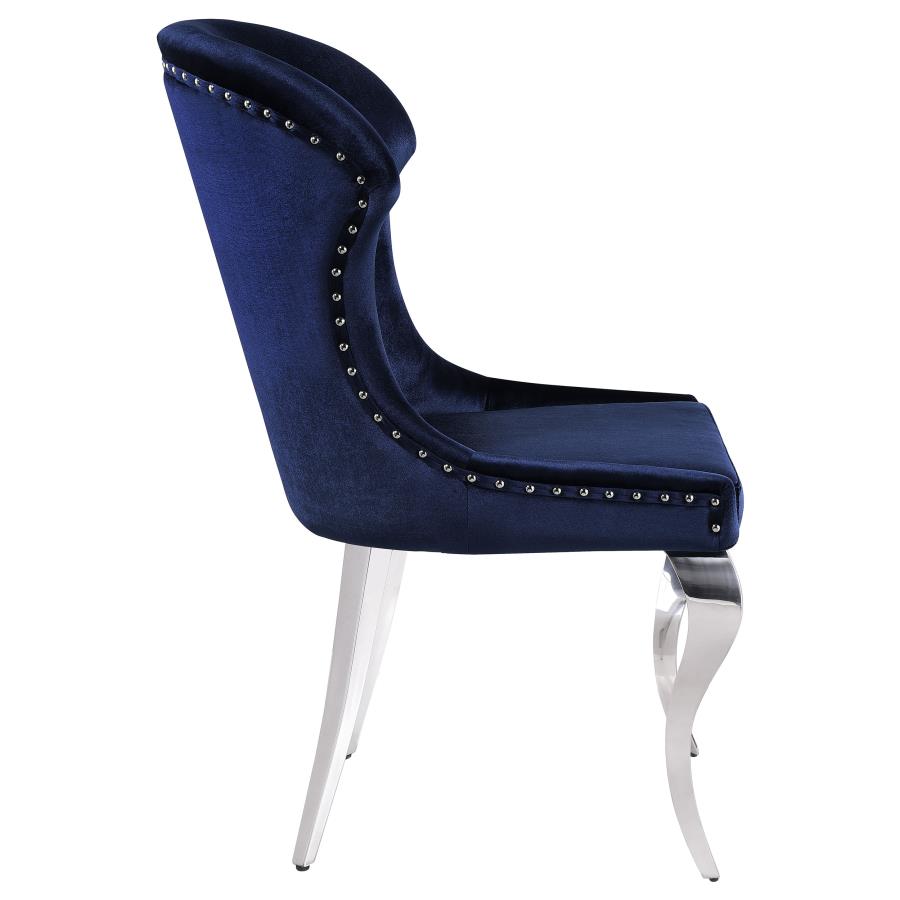 Cheyanne Upholstered Dining Side Chair Ink Blue (Set of 2) - 190745