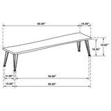 Sherman Wood Dining Bench Natural Acacia - 190913