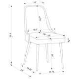 Cabianca Upholstered Dining Side Chair Grey (Set of 2) - 191442