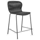 Mckinley Faux Rattan Metal Counter Chair Brown (Set of 2) - 192039