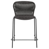 Mckinley Faux Rattan Metal Counter Chair Brown (Set of 2) - 192039