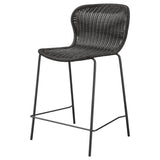 Mckinley Faux Rattan Metal Counter Chair Brown (Set of 2) - 192039