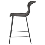 Mckinley Faux Rattan Metal Counter Chair Brown (Set of 2) - 192039