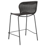 Mckinley Faux Rattan Metal Counter Chair Brown (Set of 2) - 192039