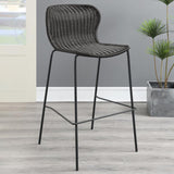 Mckinley Faux Rattan Metal Bar Chair Brown (Set of 2) - 192040