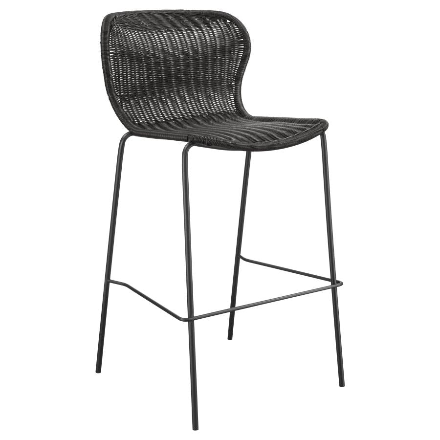 Mckinley Faux Rattan Metal Bar Chair Brown (Set of 2) - 192040